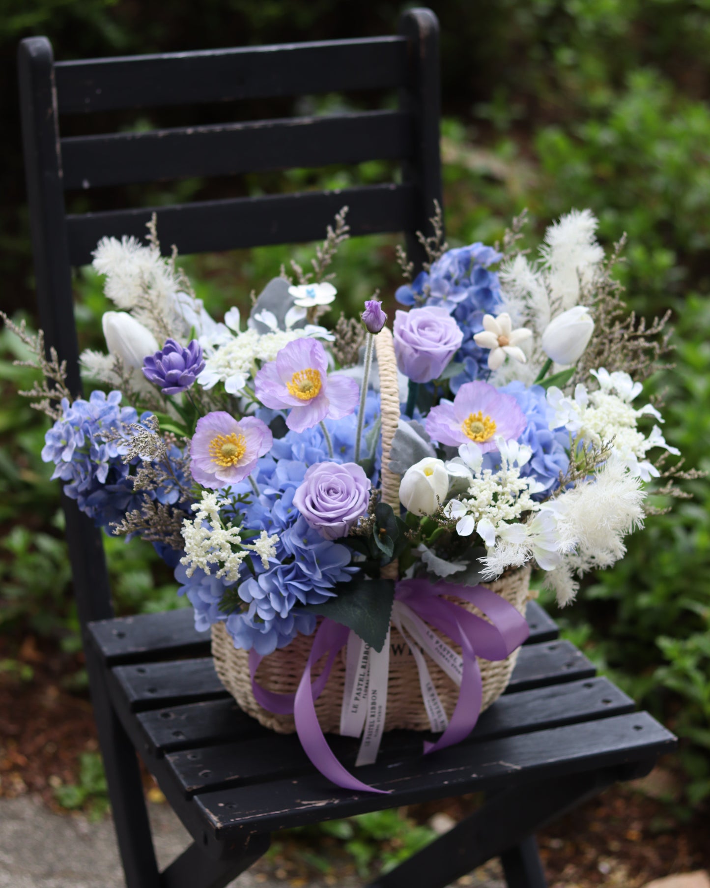 Everlasting Flowers Basket | Preserved & Faux Flowers