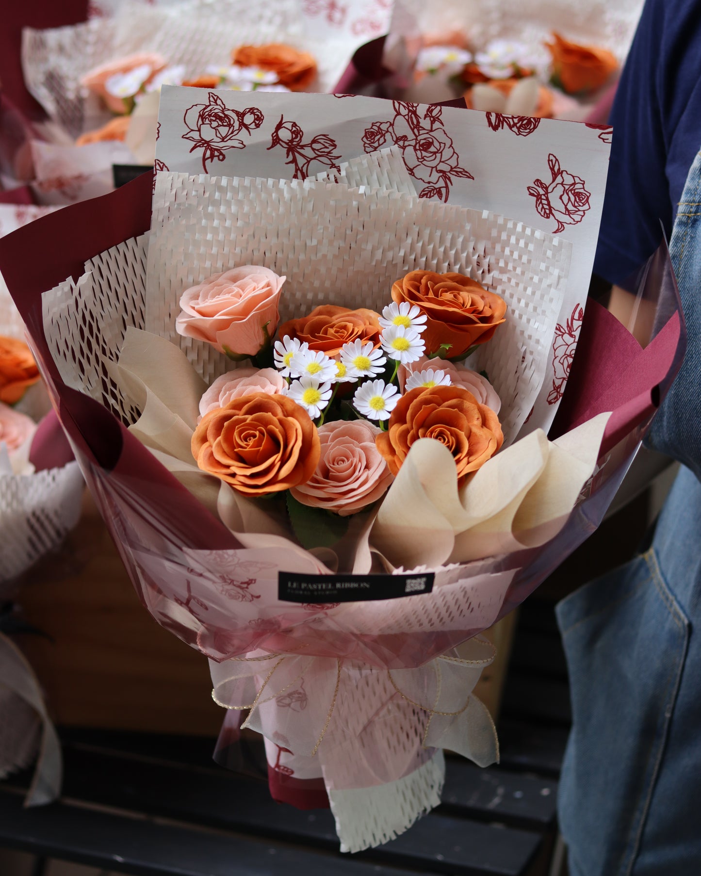 Toffee Orange | Soap Flowers Bouquet