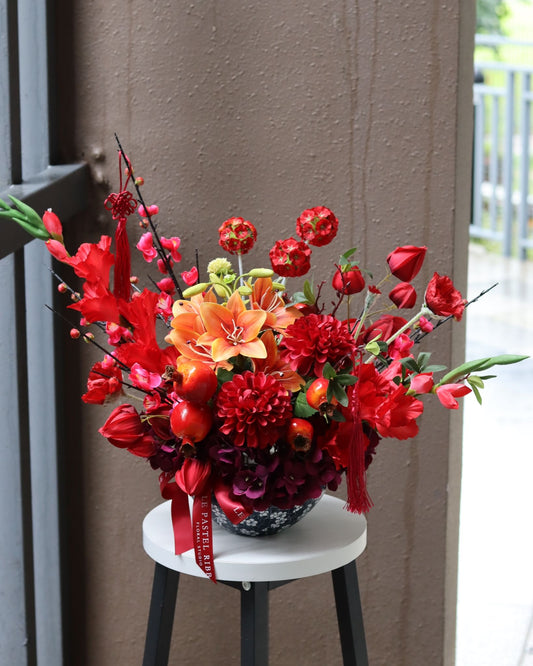 Crimson Prosperity | Premium Faux