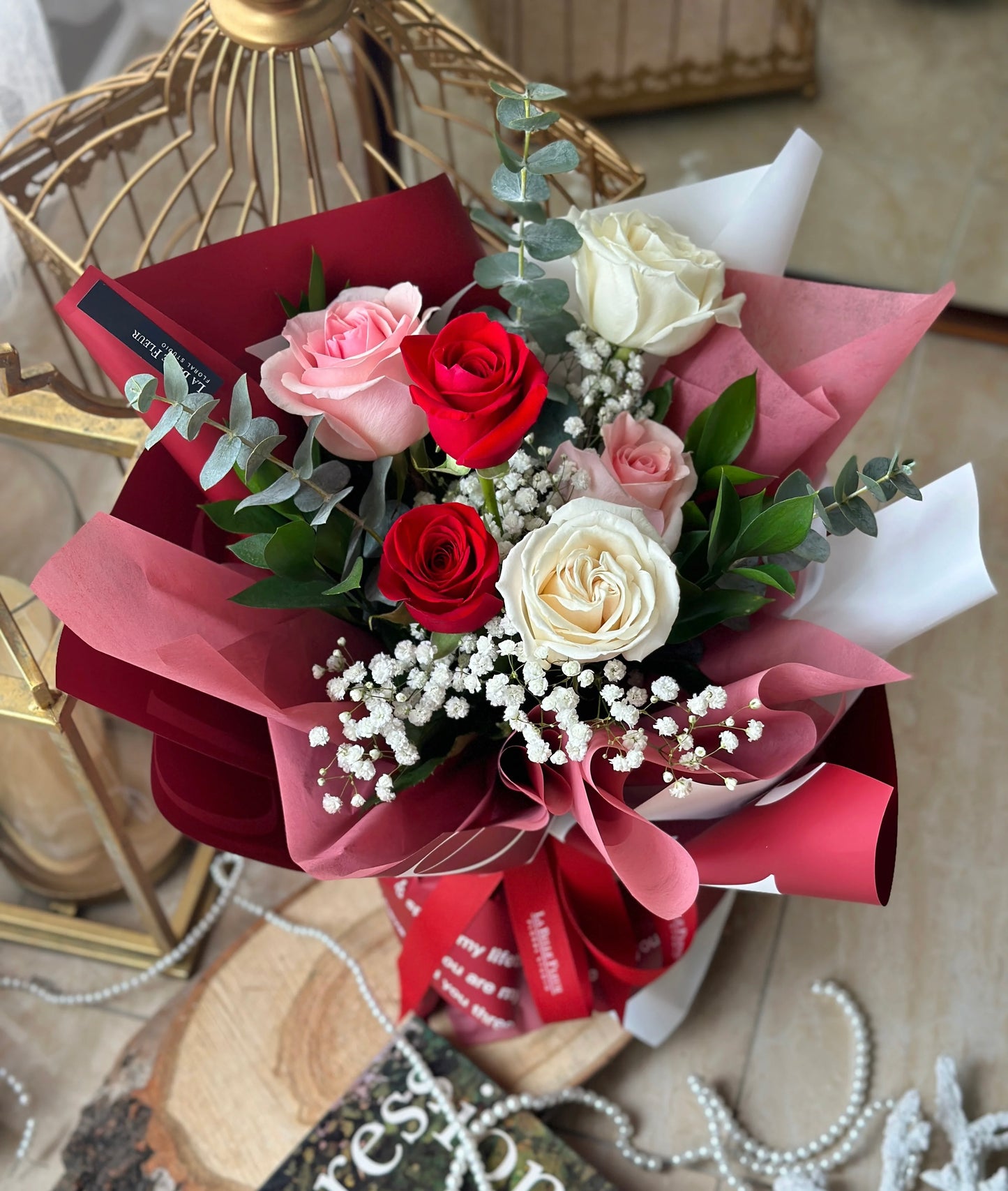 Valentine’s Special Mix Rose Bouquet (5 Roses, 10 Roses, 20 Roses)