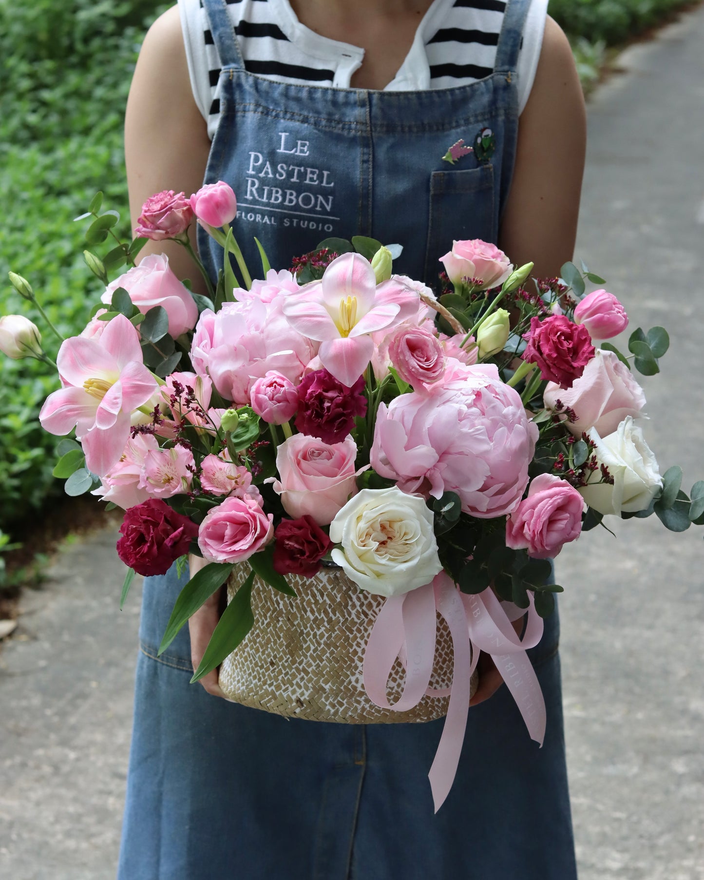 Pink Marshmallow | Peony Mix Basket