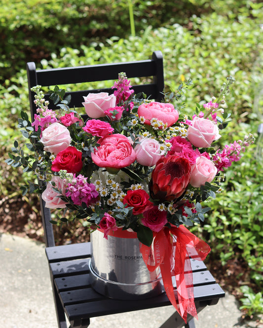 Sweetheart Pink| Flower Box Arrangement