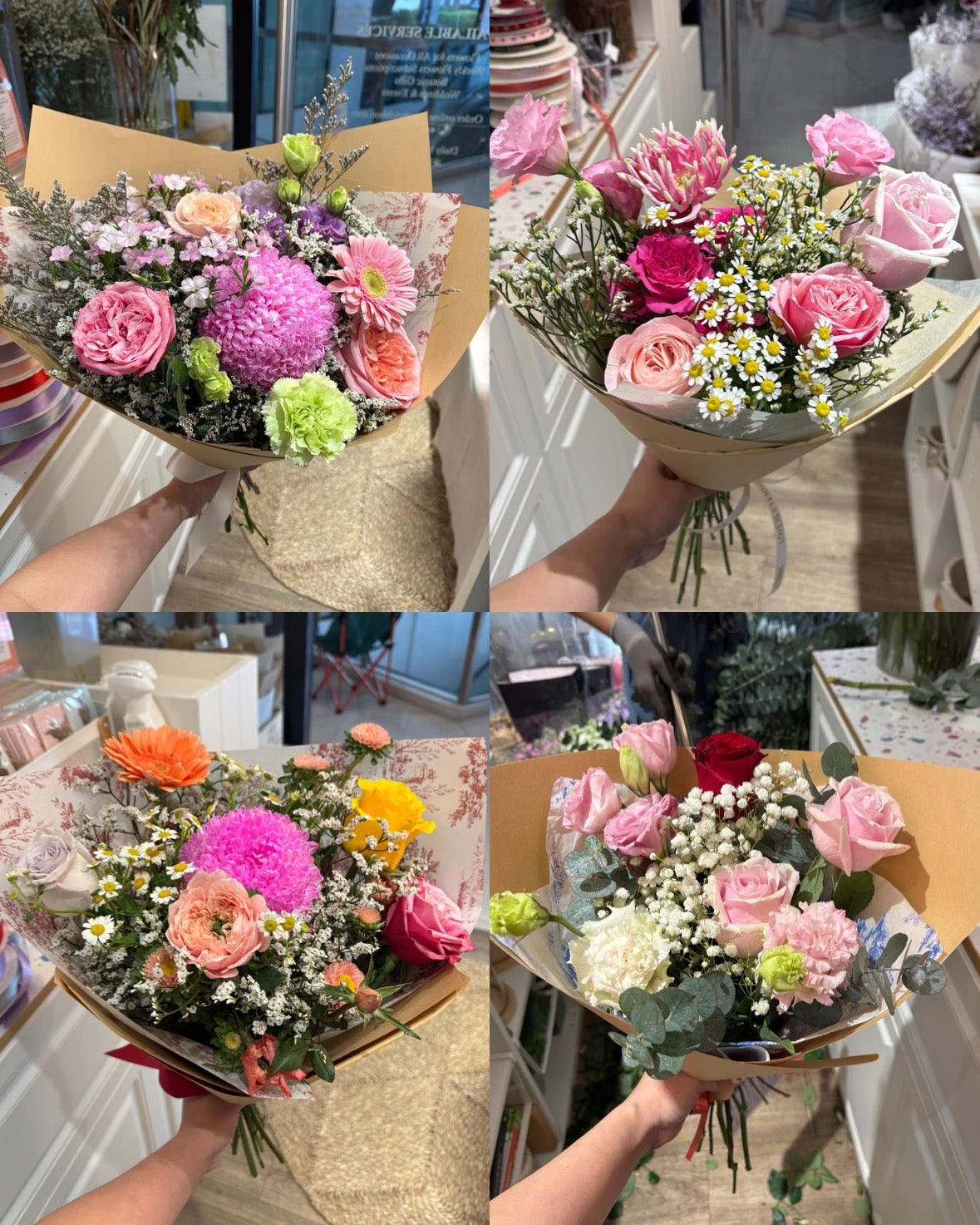 (Store Pick-Up Only) Mother's Day Omakase Posy | Florist's Choice Flower Kraft Paper Wrap