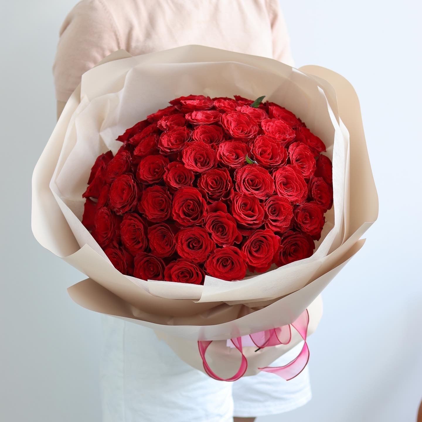 50 Premium Red Rose Classic Bouquet