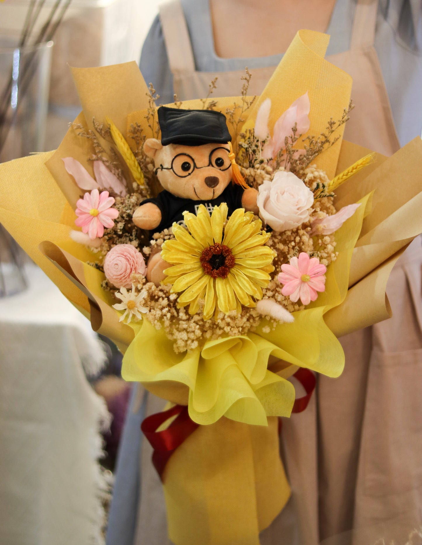 The World Awaits You - Yellow/Pink | Preserved Flowers