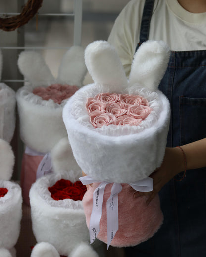 Preserved Rose Bunny Bouquet