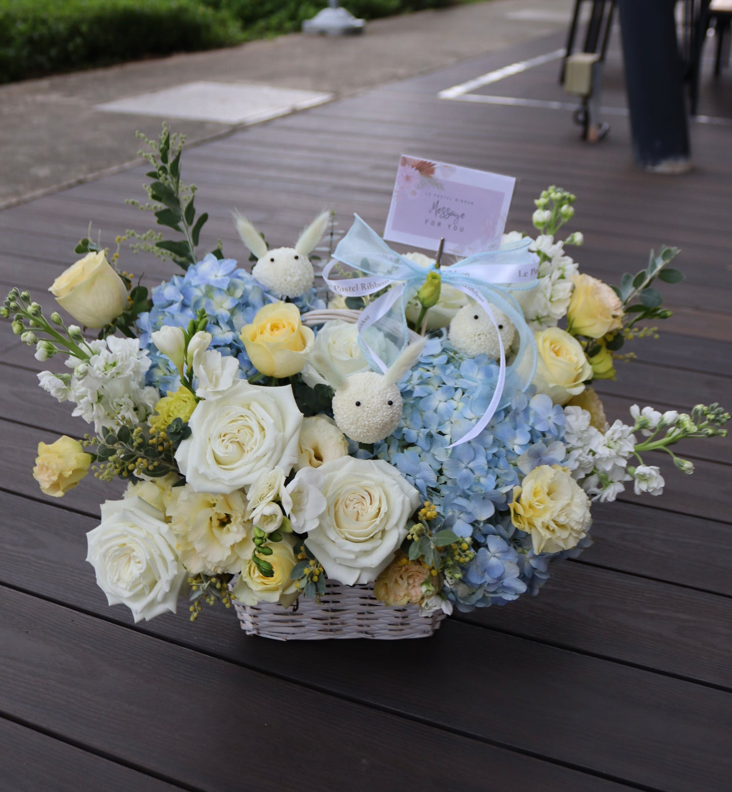 Blue Angel | Flower Basket Arrangement