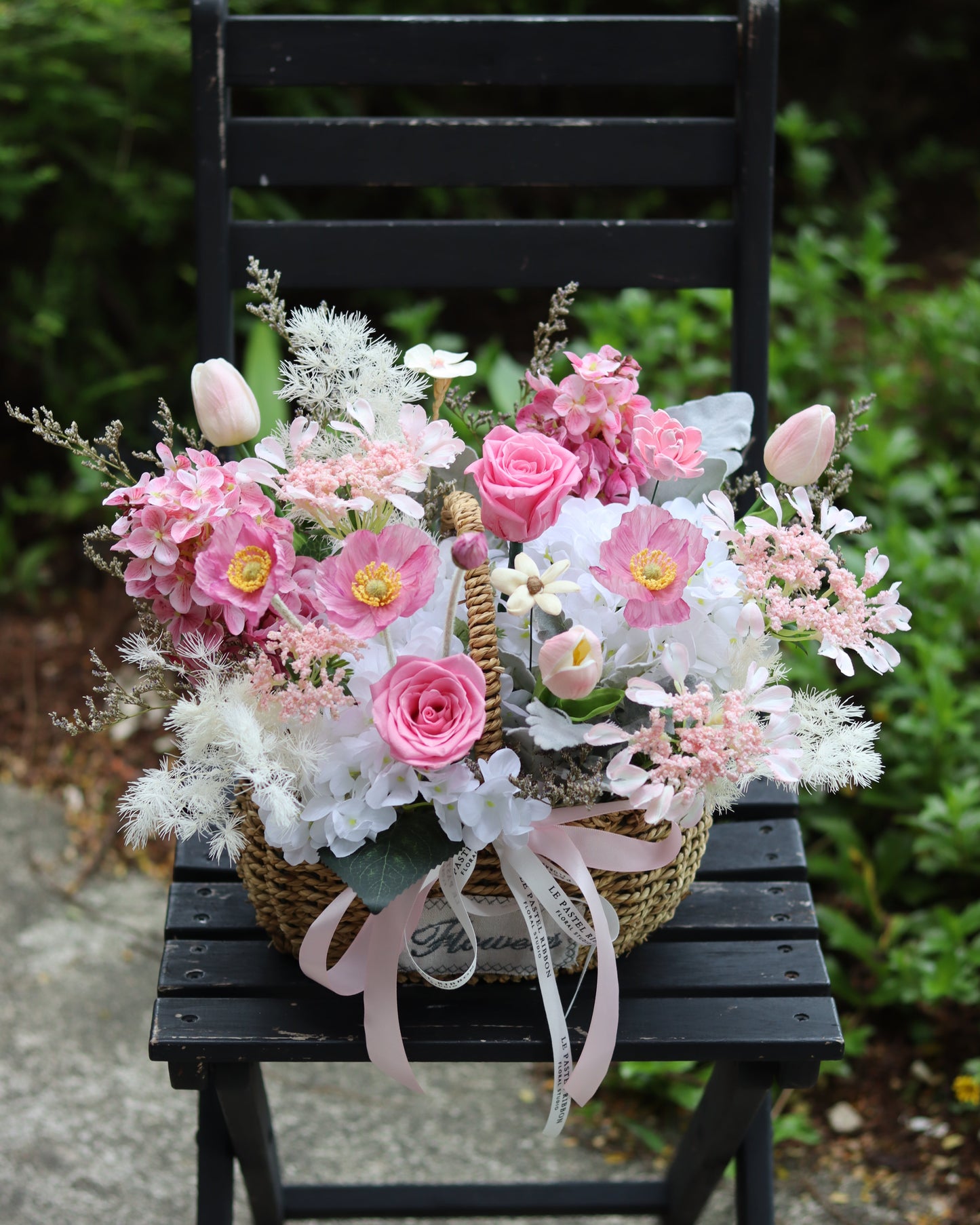 Everlasting Flowers Basket | Preserved & Faux Flowers
