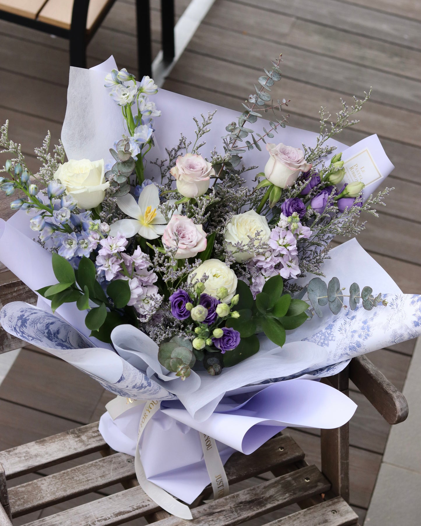 The Ocean Song | Purple Rose Mix Bouquet