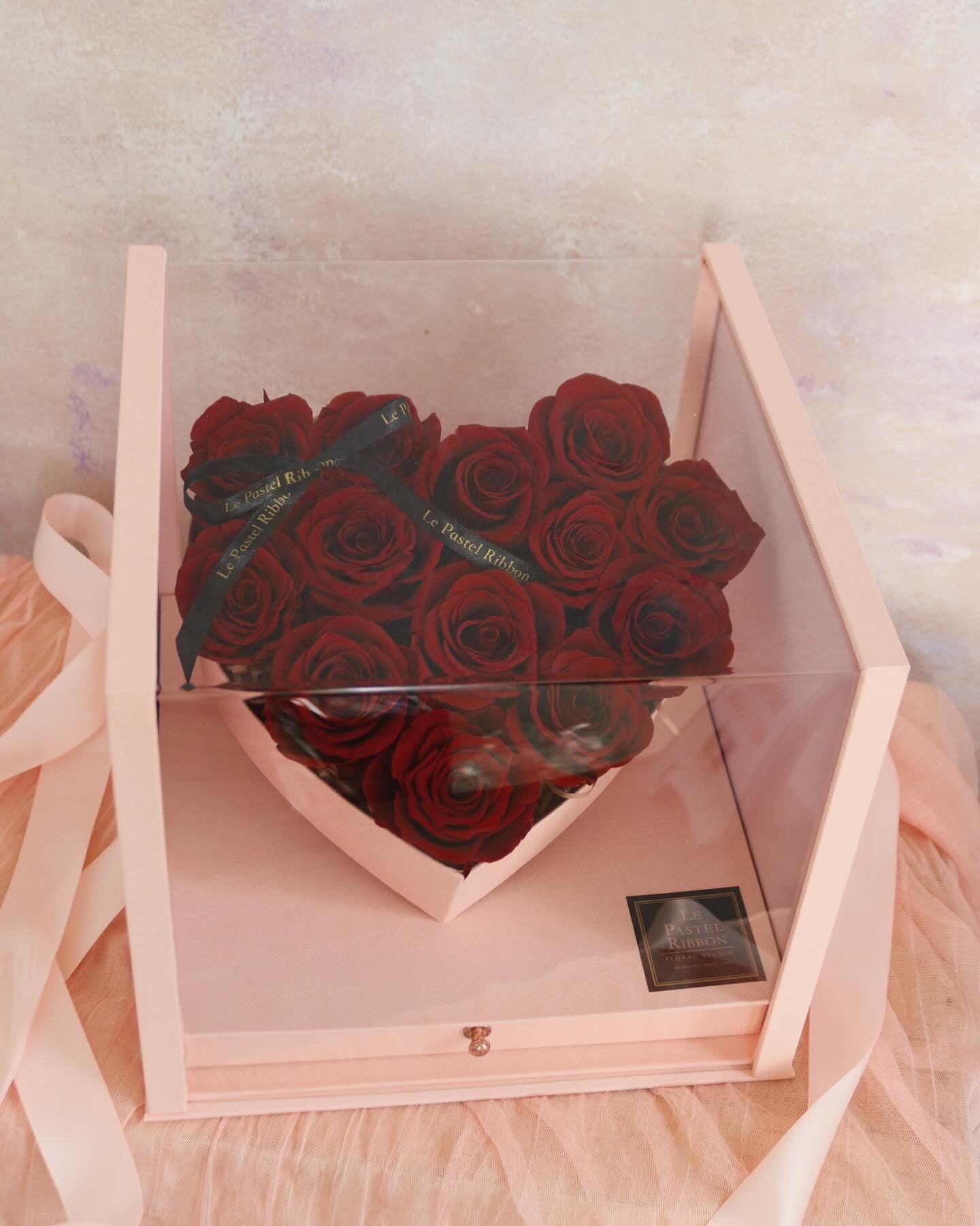 Timeless Preserved Rose Heart Box