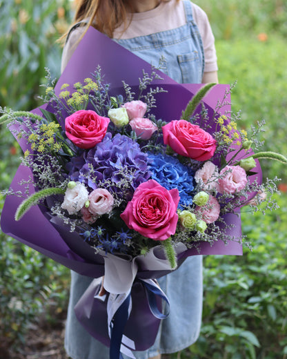 London Bell Violet | Hydrangea Mix Bouquet