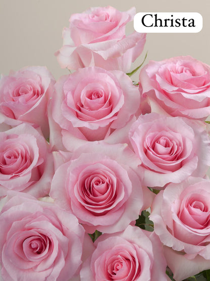 30 Premium Pink Rose Classic Round Bouquet