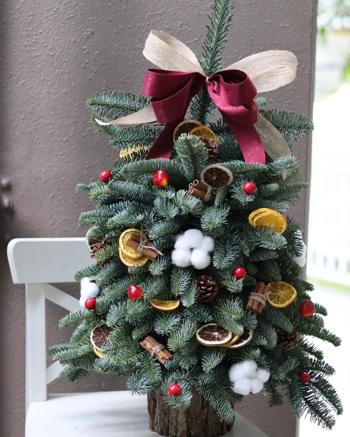 Rustic Christmas Spices| Handcrafted Fresh Mini Christmas Tree