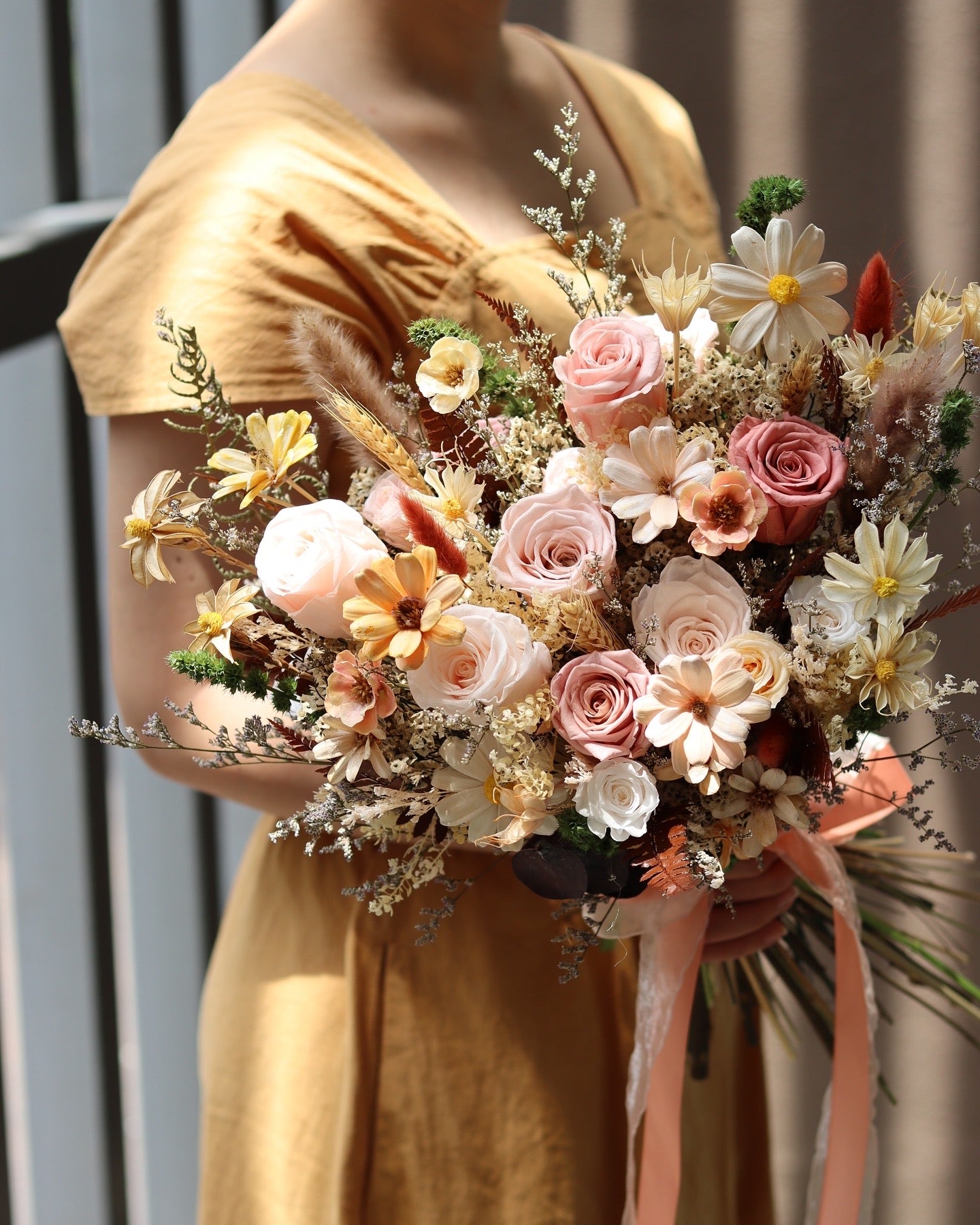 (Customisable) Frontal | Preserved Flower Bridal Bouquet