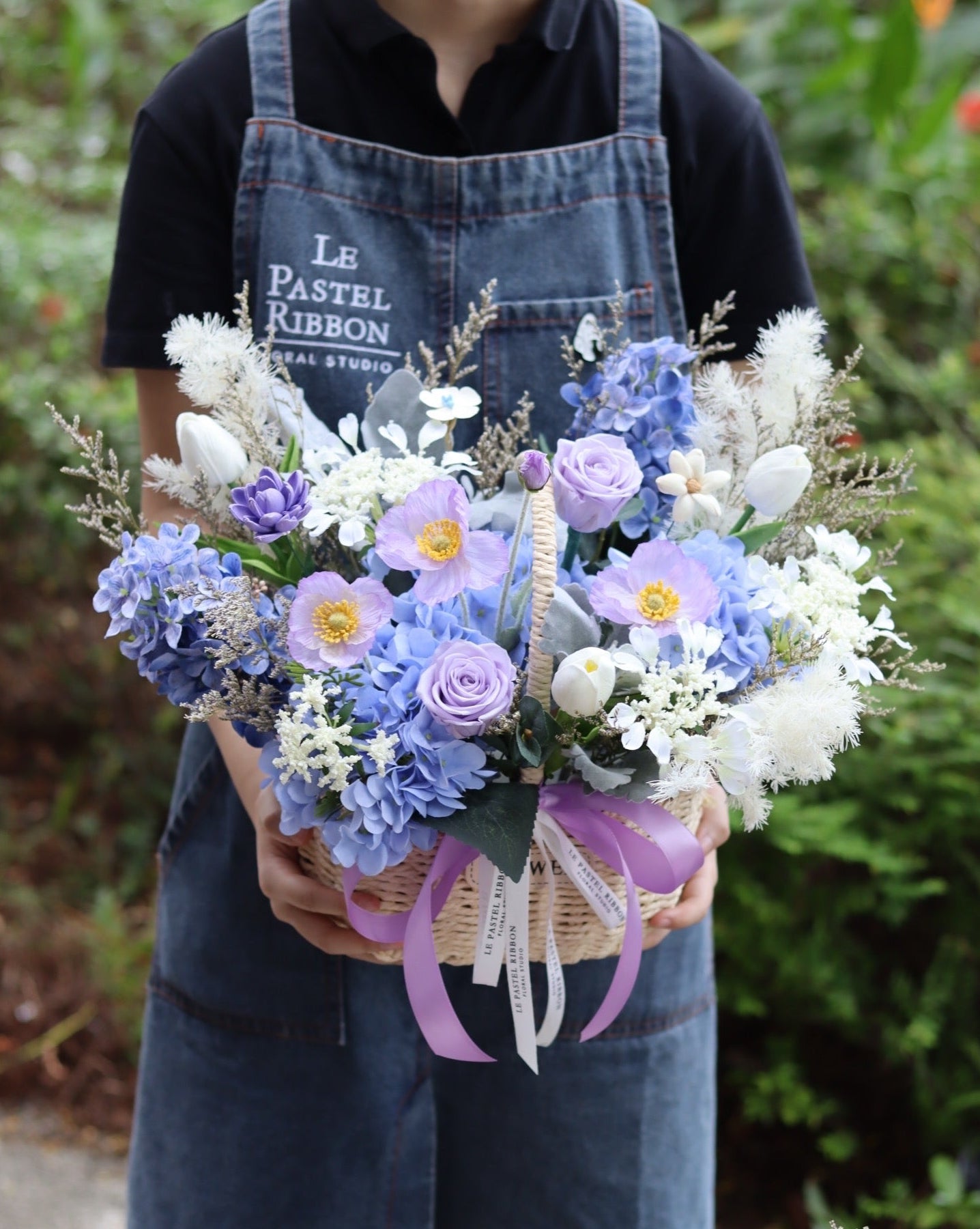 Everlasting Flowers Basket | Preserved & Faux Flowers