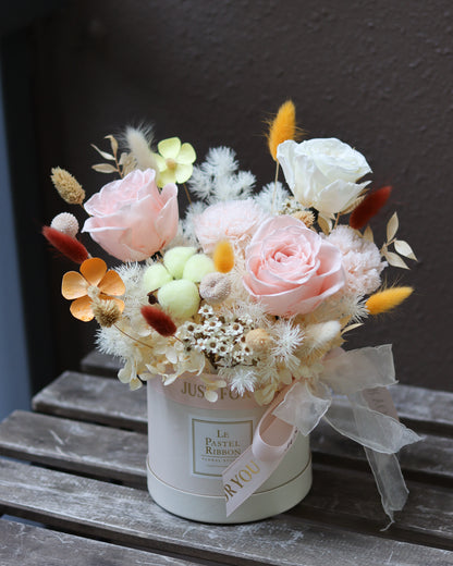 Blush Cream Bloom Box - Preserved Flower