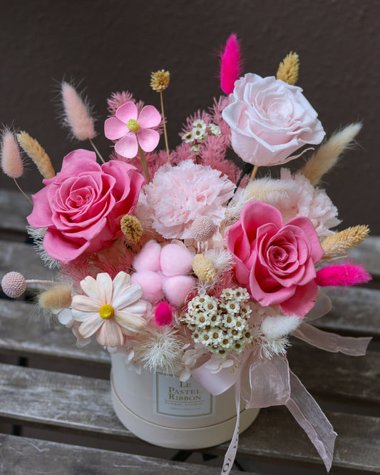 Chloe Pink Bloom Box - Preserved Flower
