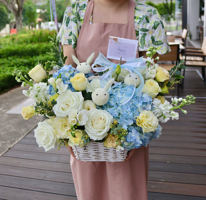 Blue Angel | Flower Basket Arrangement