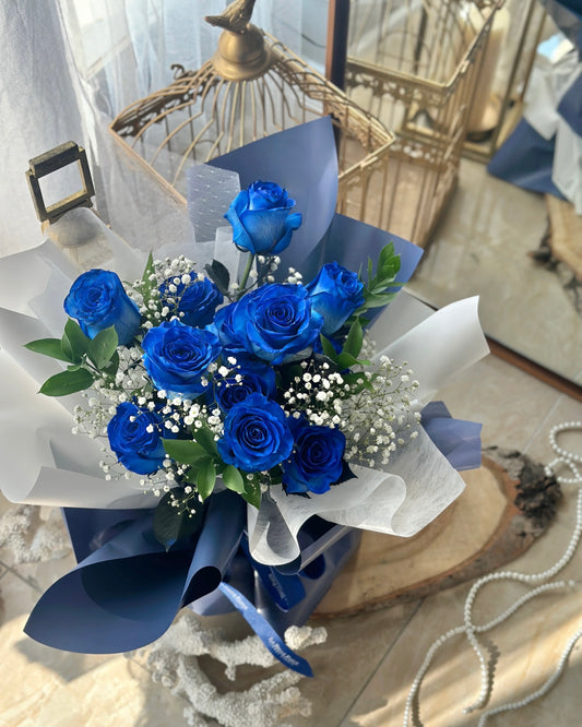 Blue Premium Rose Bouquet