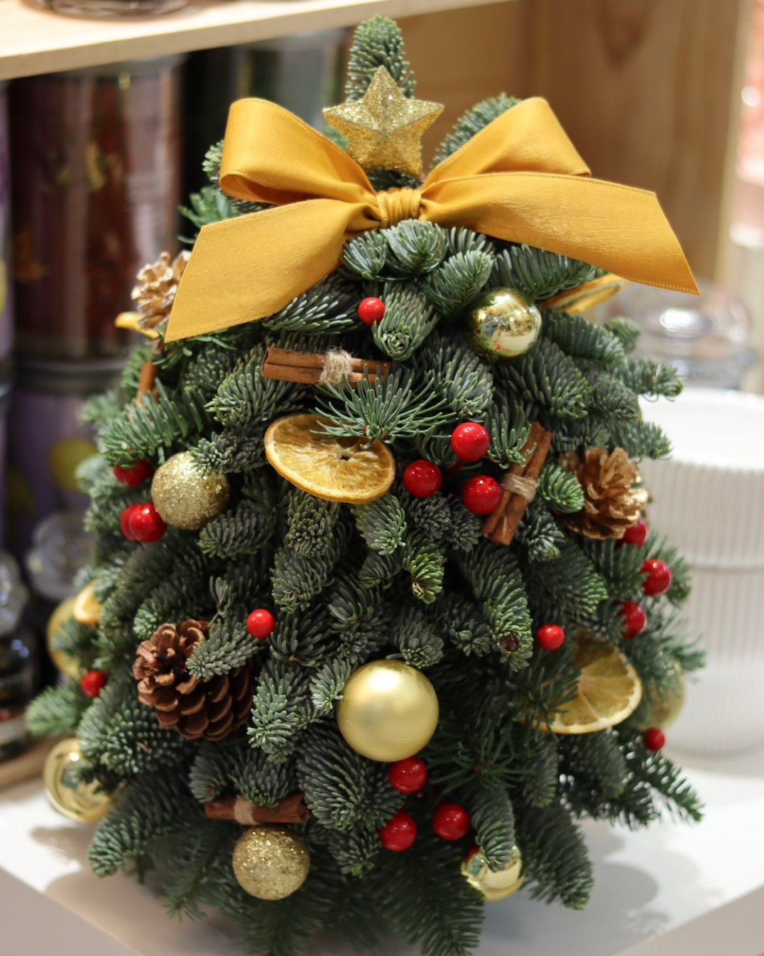 Vintage Gold | Denmark Noble Fir Mini Christmas Tree (DIY Package Available)