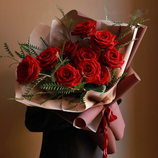 Red Premium Rose Bouquet (5 Roses, 10 Roses, 20 Roses)