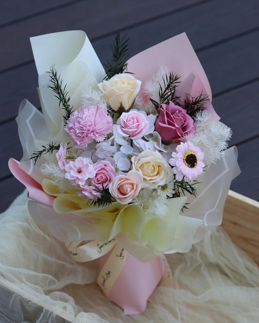 Romantic Blush Rose & Cream | Soap Flower