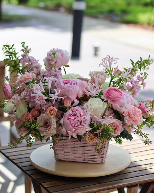 Peony Basket | Premium Bloom