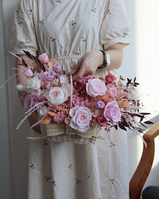 Pastel Dream - Preserved Flower Basket