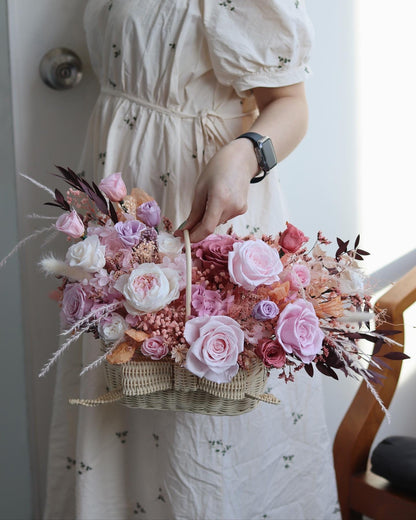 Pastel Dream - Preserved Flower Basket