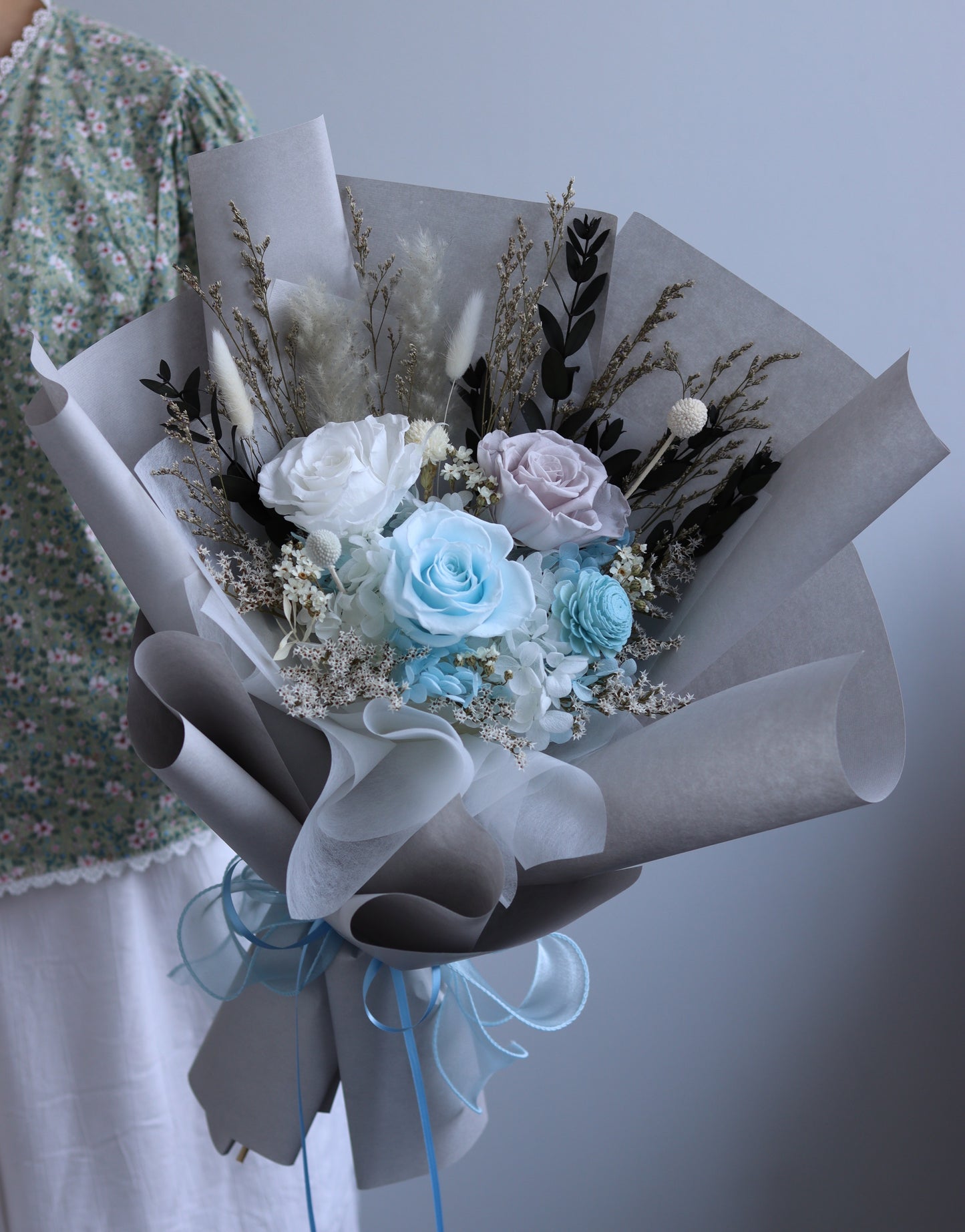 Pastel Bloom: Lavender Grey - Preserved Flowers