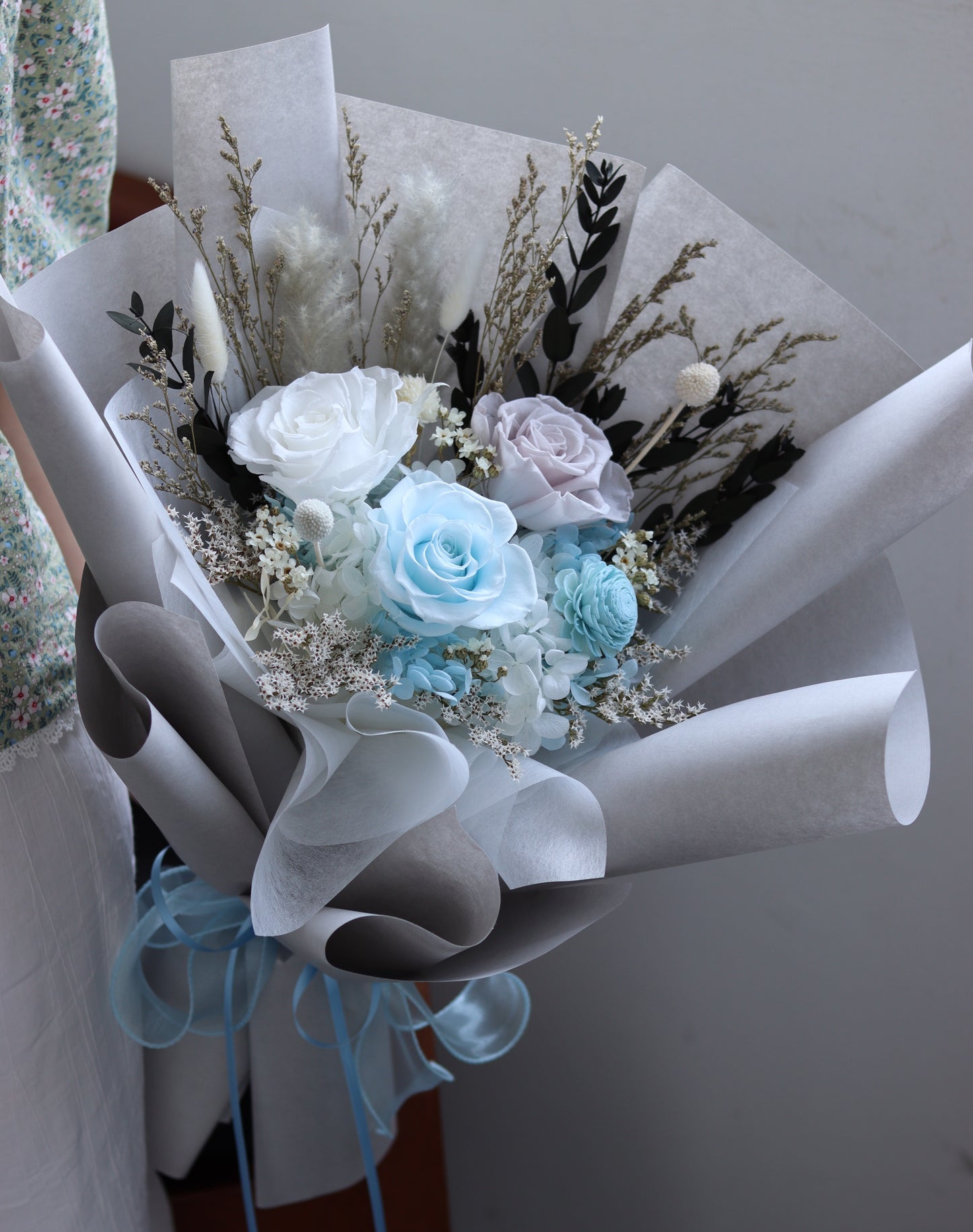 Pastel Bloom: Lavender Grey - Preserved Flowers