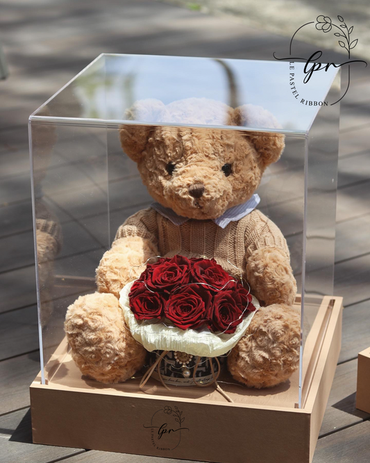 Loving You | Preserved Rose Teddies Bear
