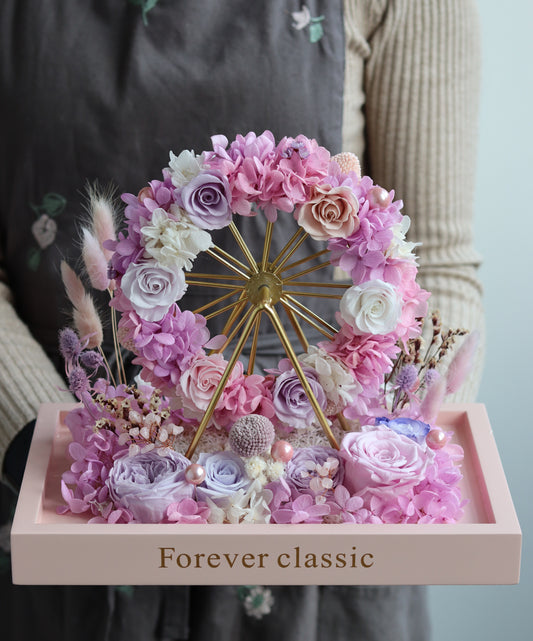 Amethyst Fairy Wheel - Preserved Flowers