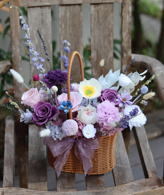 Lavender Breeze Deluxe | Preserved Flower Basket