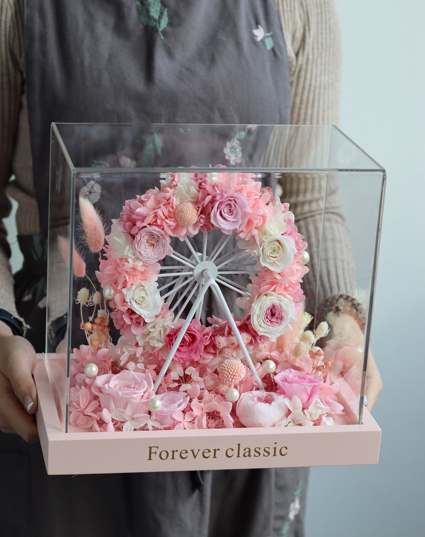 Rosy Fairy Wheel - Preserved Flowers