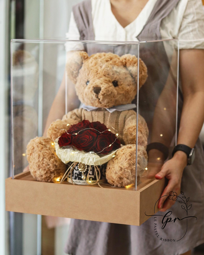 Loving You | Preserved Rose Teddies Bear