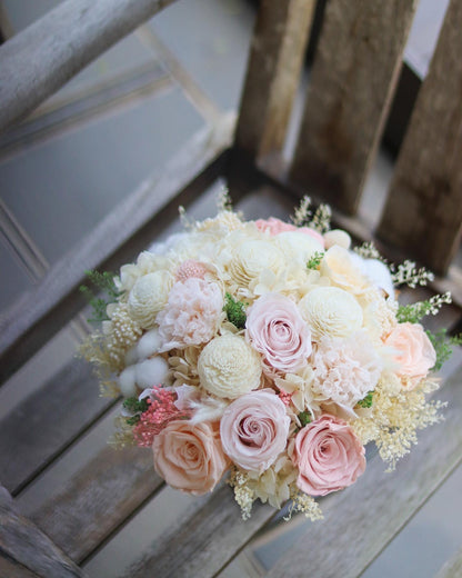 (Customisable) Round Traditional | Preserved Flower Bridal Bouquet