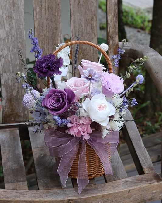 Lavender Breeze Standard | Preserved Flower Basket