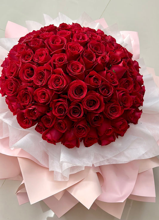 99 Premium Red Rose Bouquet