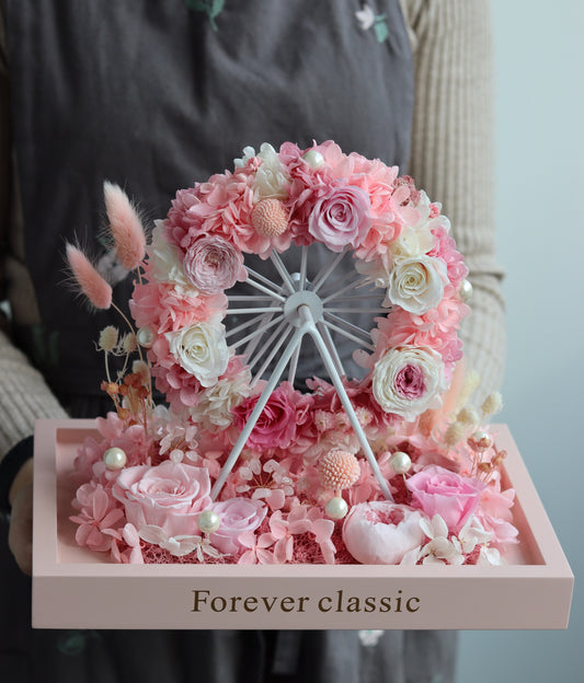 Rosy Fairy Wheel - Preserved Flowers