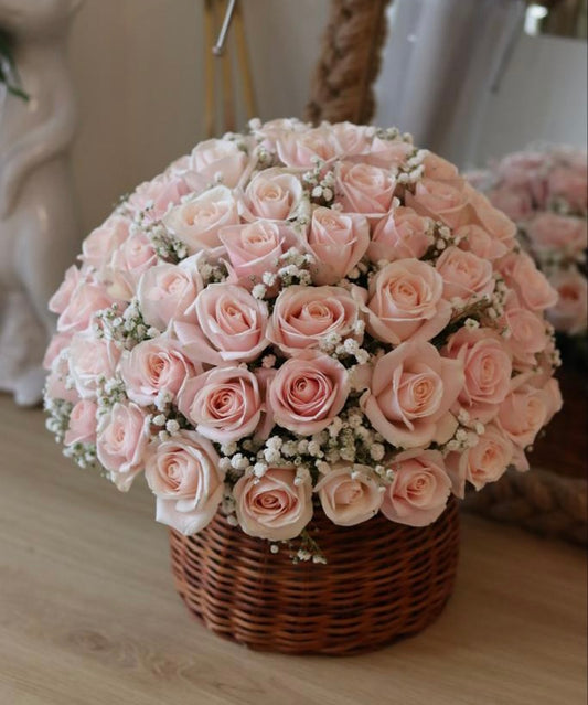 Rose Only Basket | Fresh Flower