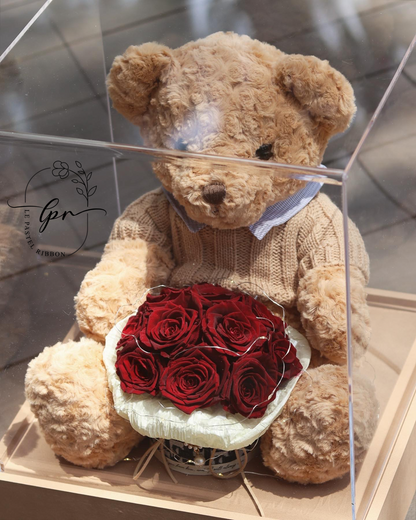 Loving You | Preserved Rose Teddies Bear